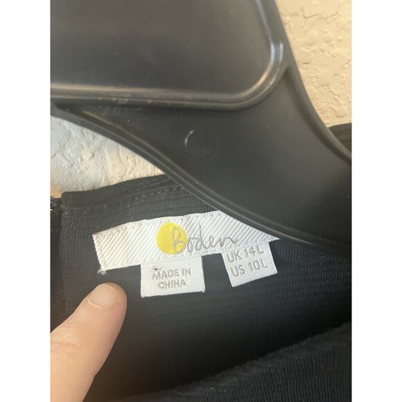 Boden Dress Womens Size 10L Black Ribbed Cotton Blend Shift - Picture 3 of 8